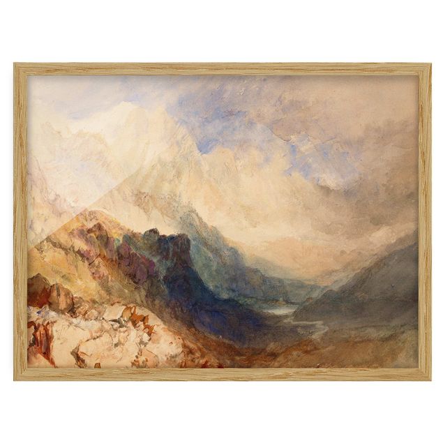 Tableaux Artistiques William Turner - Vue le long d'une vallée alpine, peut-être le Val d'Aoste
