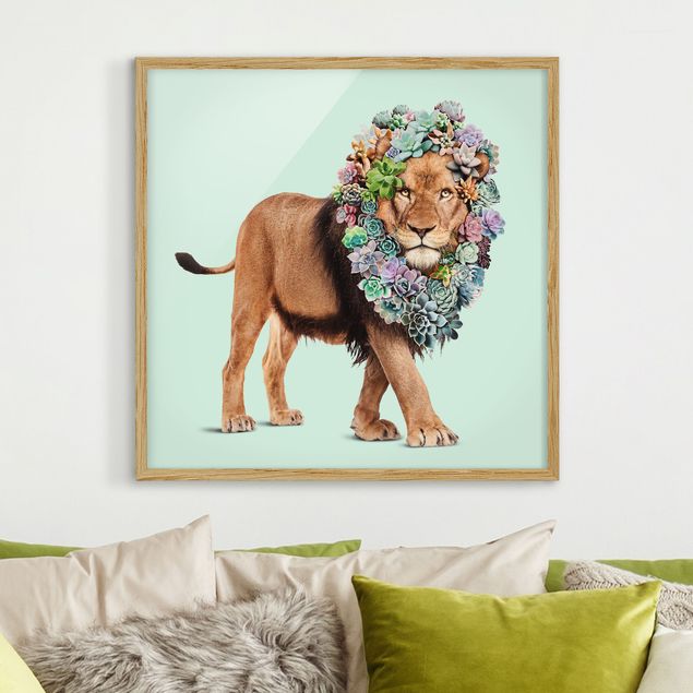 Déco chambre bébé Lion avec Succulents