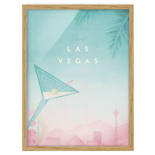 Tableau style vintage Poster de voyage - Viva Las Vegas