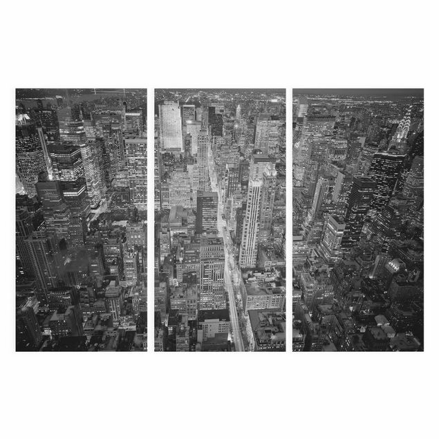 Tableaux sur toile en noir et blanc Midtown Manhattan II