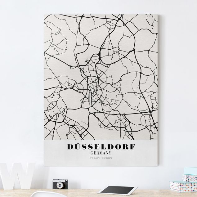 Décorations cuisine Plan de ville de Dusseldorf - Classique