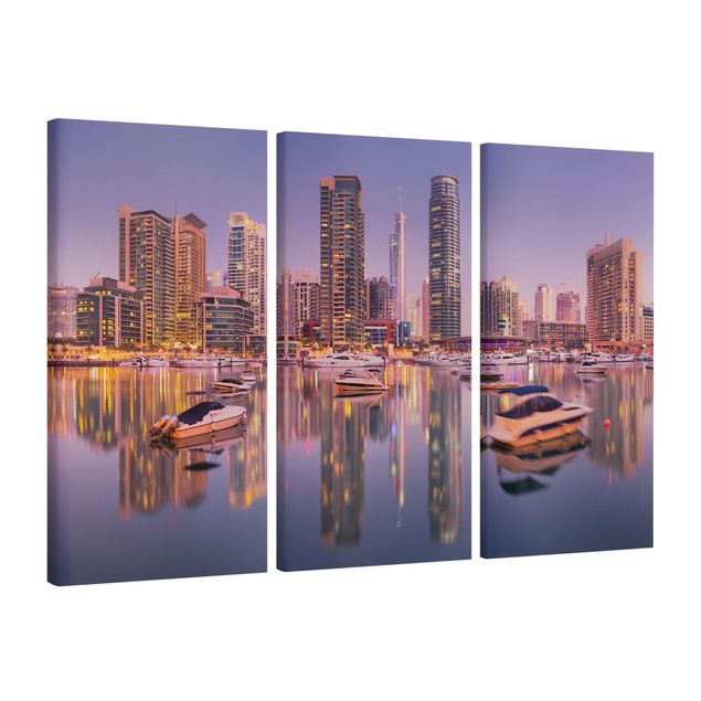 Tableau de ville Dubai Skyline et Marina