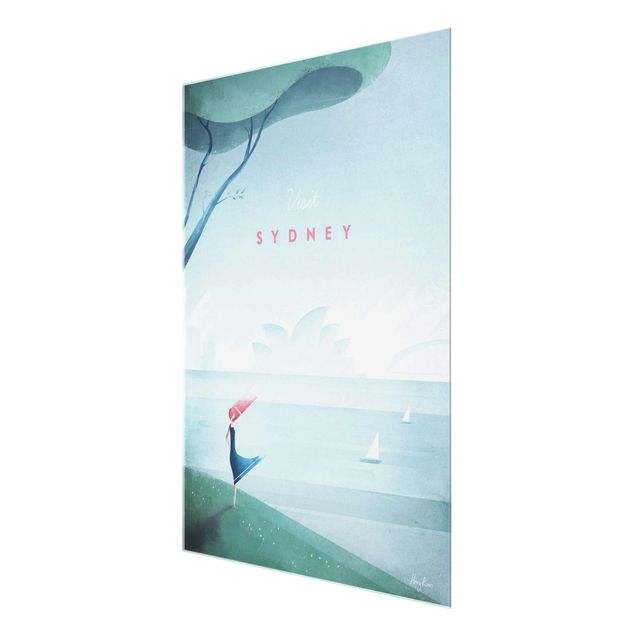 Tableaux en verre architecture & skyline Poster de voyage - Sidney