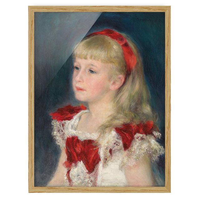Tableaux modernes Auguste Renoir - Mademoiselle Grimprel avec un ruban rouge