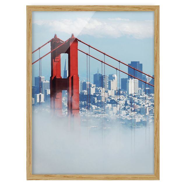 Tableau deco bleu Bonjour San Francisco !