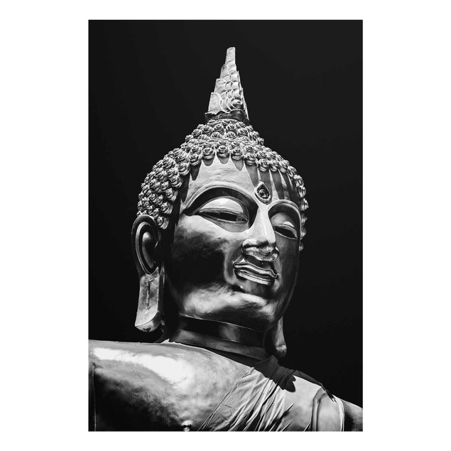 Tableaux noir et blanc Visage de Statue de Bouddha