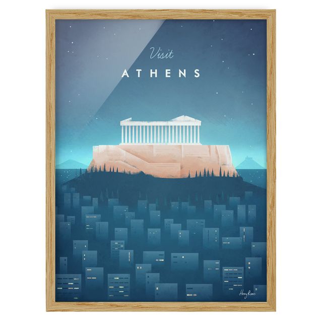 Tableaux vintage Poster de voyage - Athènes
