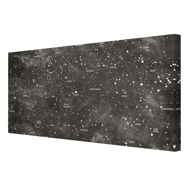 Tableaux Carte des constellations aspect tableau noir