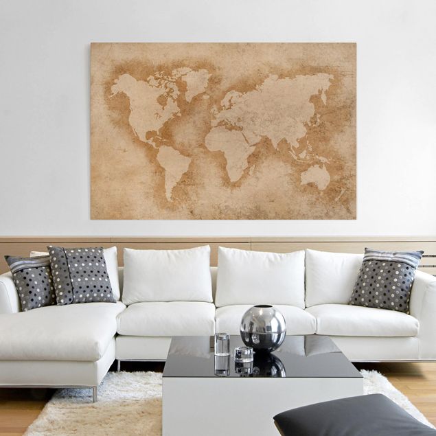Tableau carte du monde Carte du Monde Antique