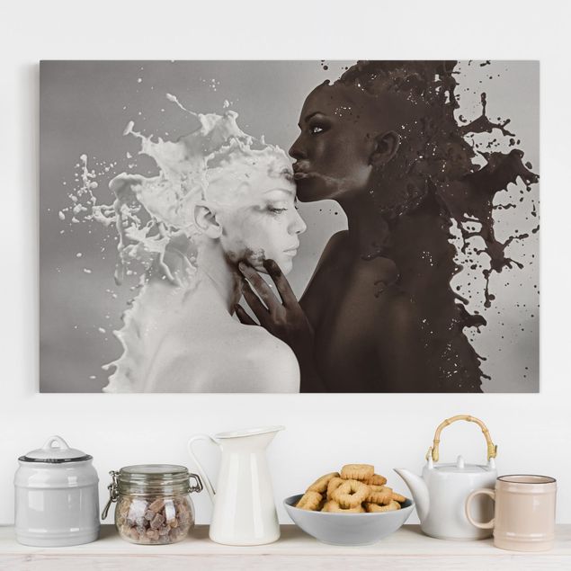 Déco murale cuisine Milk & Coffee Kiss