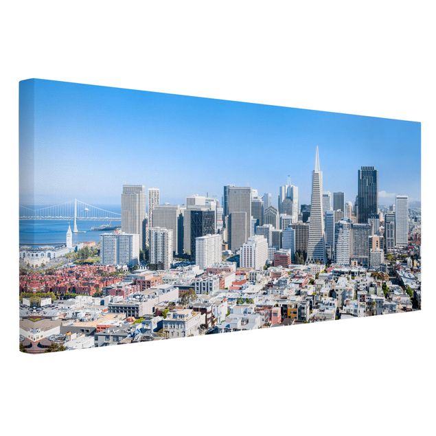Tableau toile ville Silhouette urbaine de San Francisco
