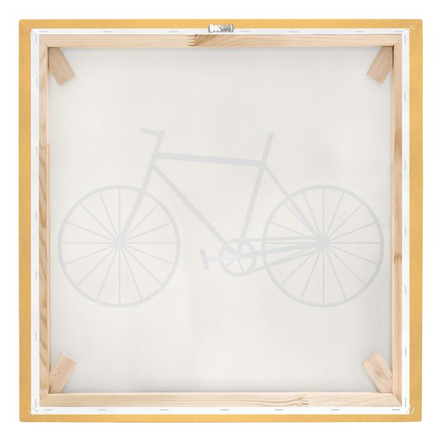 Tableau décoration Bicyclette en jaune