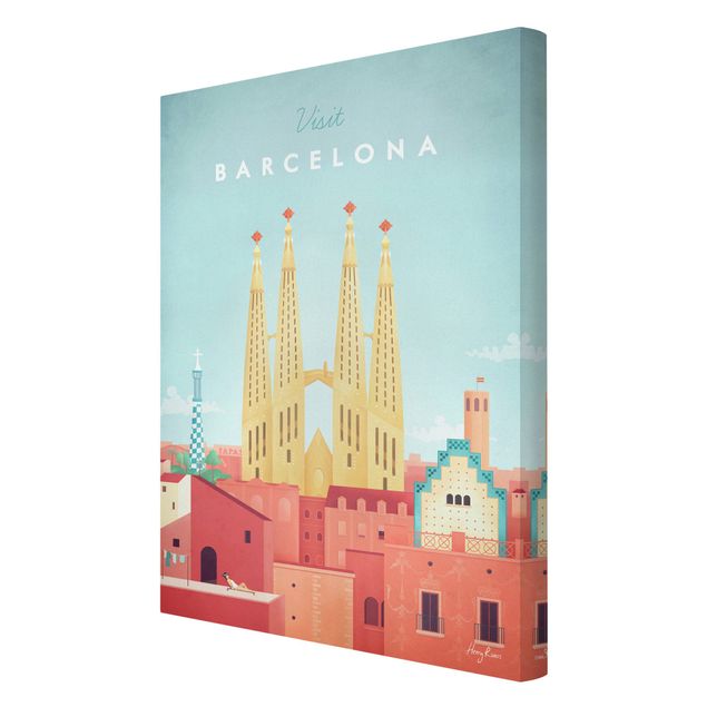 Tableaux de Henry Rivers Poster de voyage - Barcelone