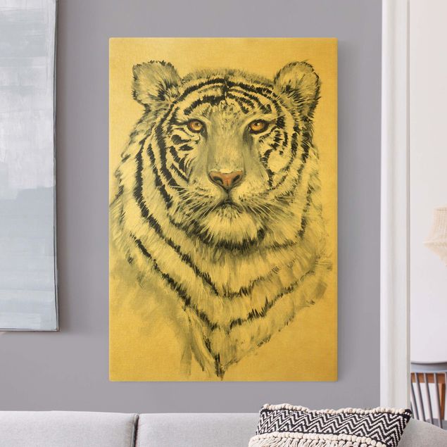 Tableaux tigres Portrait Tigre Blanc I