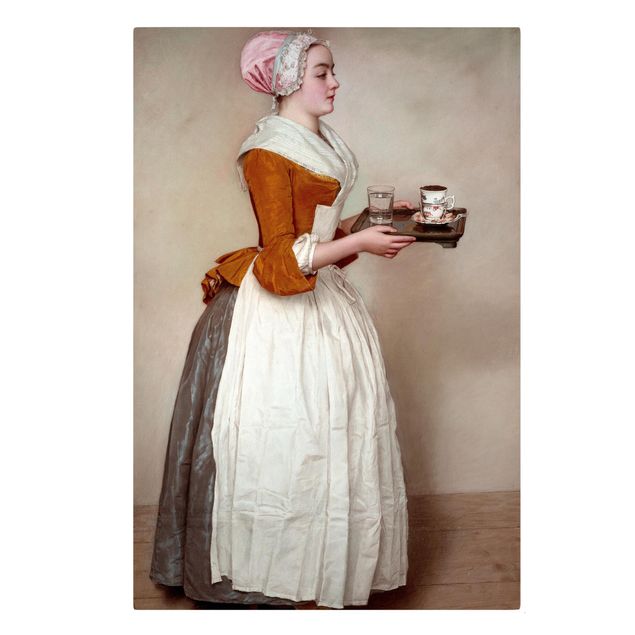 Tableau portrait Jean Etienne Liotard - La jeune fille en chocolat