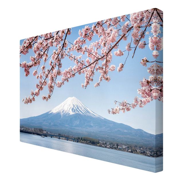 Toile asie Cherry Blossoms With Mt. Fuji