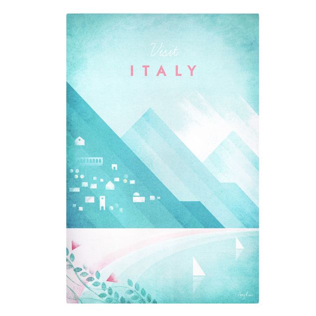 Toile paysage montagne Poster de voyage - Italie