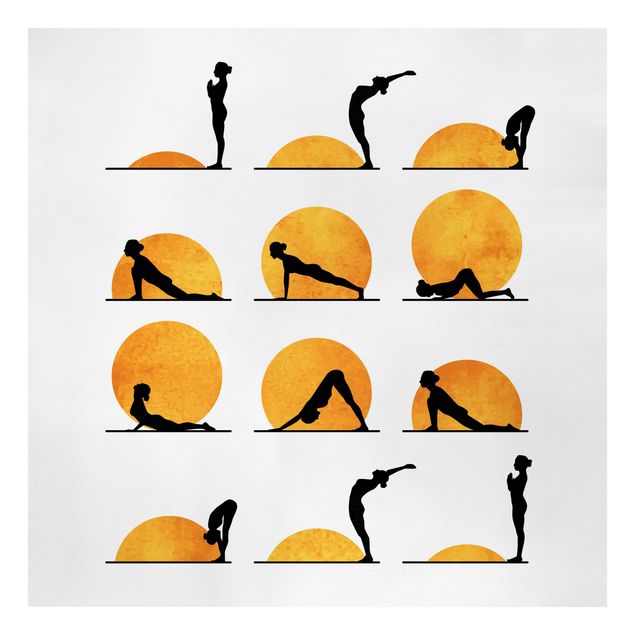 Tableaux portraits Yoga - Salutation au soleil
