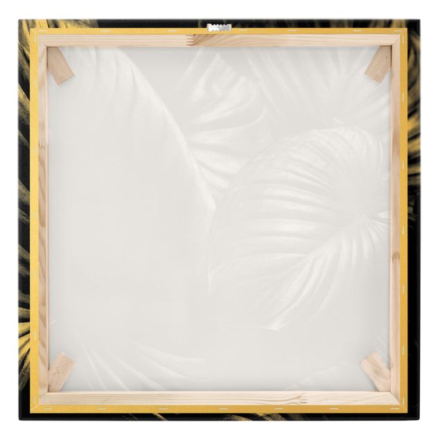 Tableau sur toile or - Black And White Botany Hosta