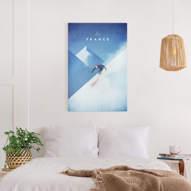 Tableau paysages Poster de voyage - Ski en France