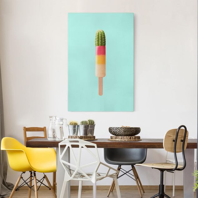 Tableaux moderne Popsicle avec cactus