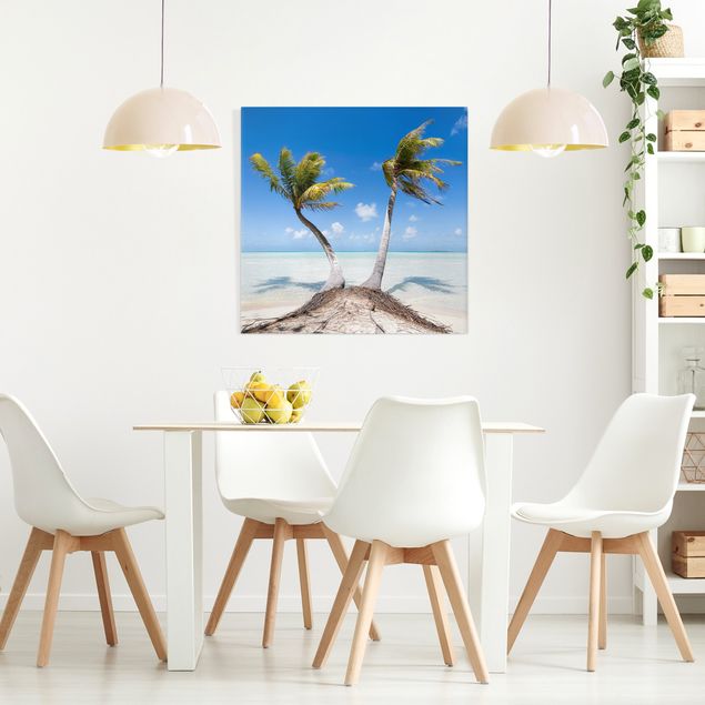 Tableaux sur toile Caraïbes Sous les palmiers