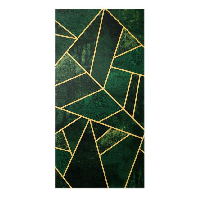 Tableaux de Elisabeth Fredriksson Géométrie dorée - Turquoise foncé