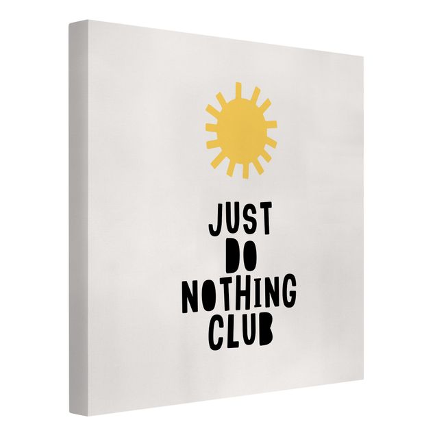 Tableau citation Do Nothing Club Jaune
