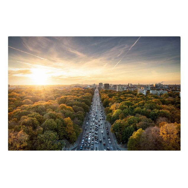 Toiles coucher de soleil Berlin à l'automne