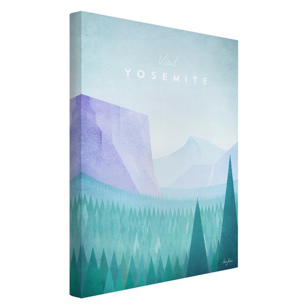 Tableau montagne Poster de voyage - Yosemite Park