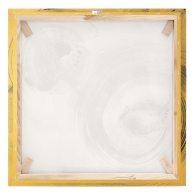 Tableau sur toile or - Curved Circles Black And White