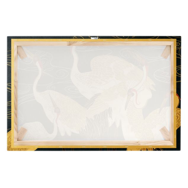 Tableau sur toile or - Crane With Golden Feathers II