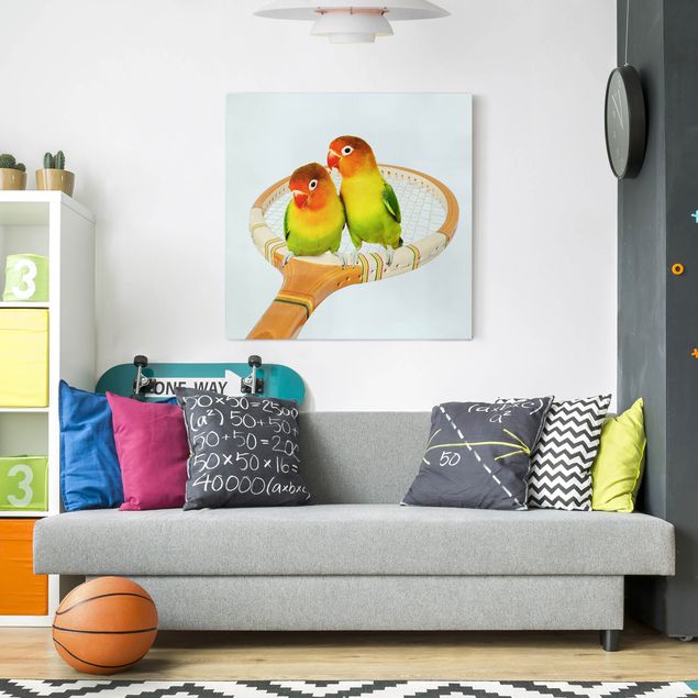 Tableaux oiseaux sur toile Tennis avec Oiseaux