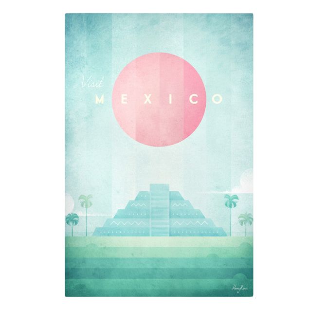 Tableau ville du monde Poster de voyage - Mexique