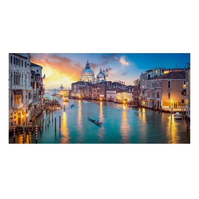 Tableaux Italie Coucher de soleil à Venise