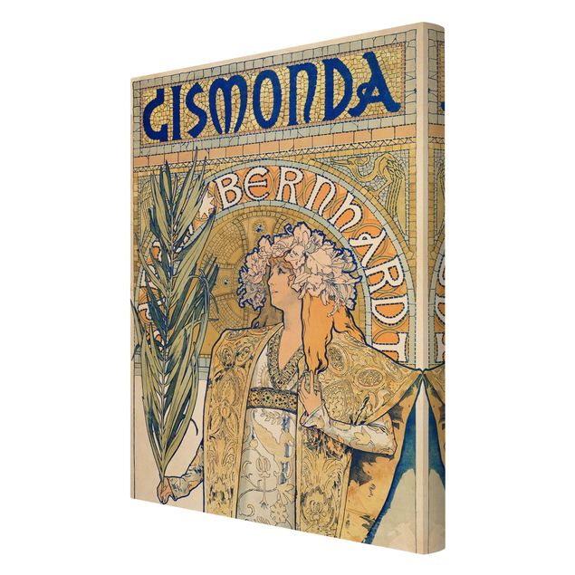 Tableau portraits Alfons Mucha - Affiche pour la pièce Gismonda