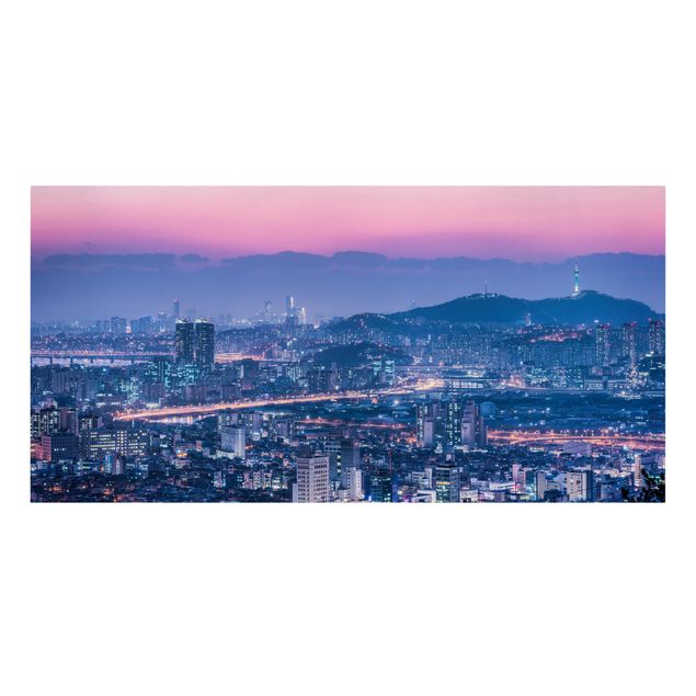 Tableau ville Silhouette urbaine de Séoul