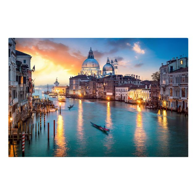 Tableaux Italie Coucher de soleil à Venise