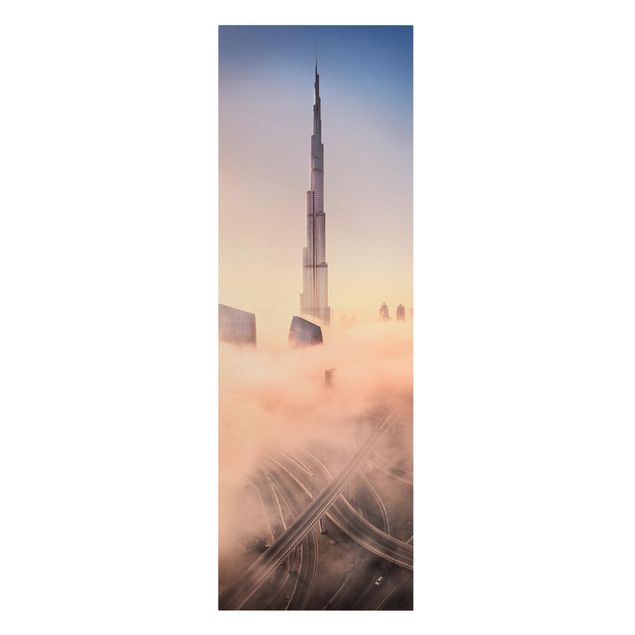 Tableaux moderne Silhouette urbaine céleste de Dubaï