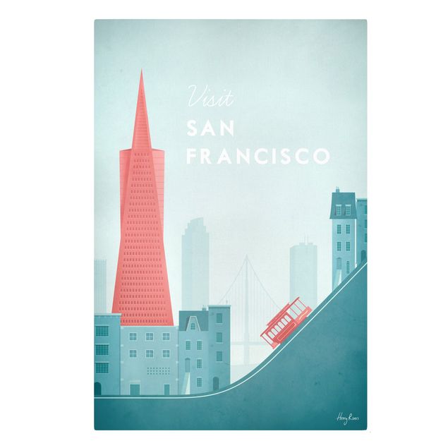 Tableau turquoise Poster de voyage - San Francisco