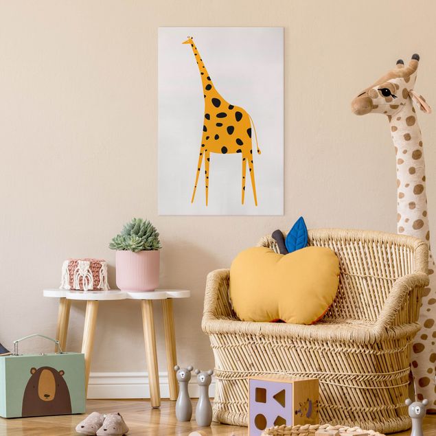 Tableaux girafes Girafe jaune