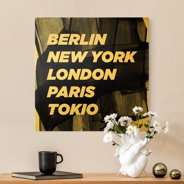 Tableaux sur toile Berlin Berlin New York Londres