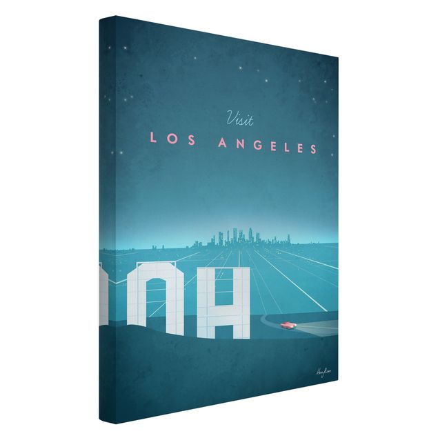 Tableau reproduction Poster de voyage - Los Angeles