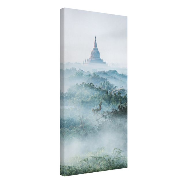 Tableaux jungle Brouillard matinal sur la jungle de Bagan
