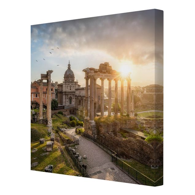 Tableau toile ville Forum Romanum au lever du soleil