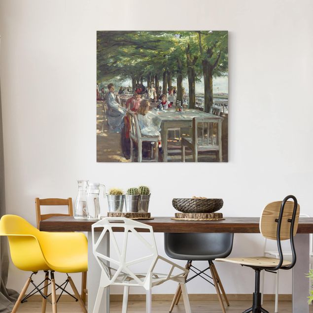 Tableau paysage Max Liebermann - La terrasse du restaurant Jacob