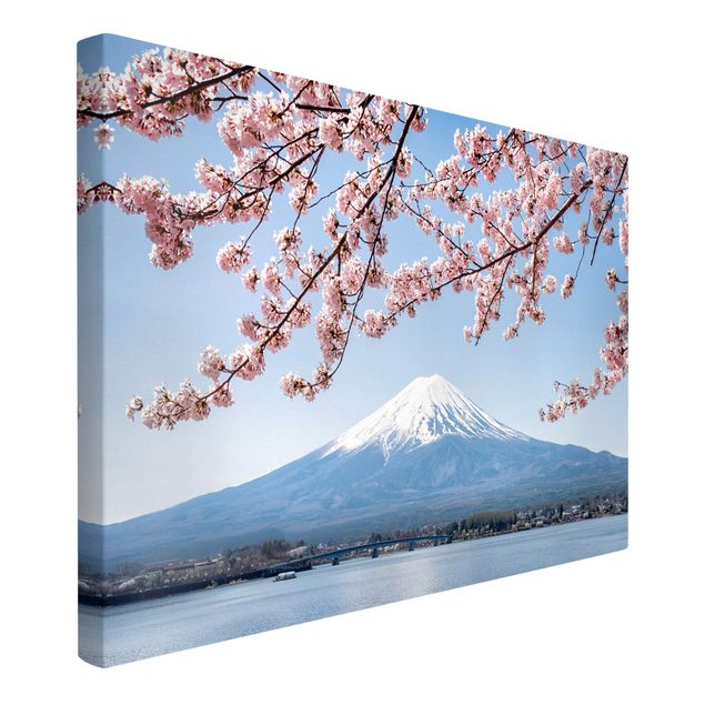 Tableaux Asie Cherry Blossoms With Mt. Fuji