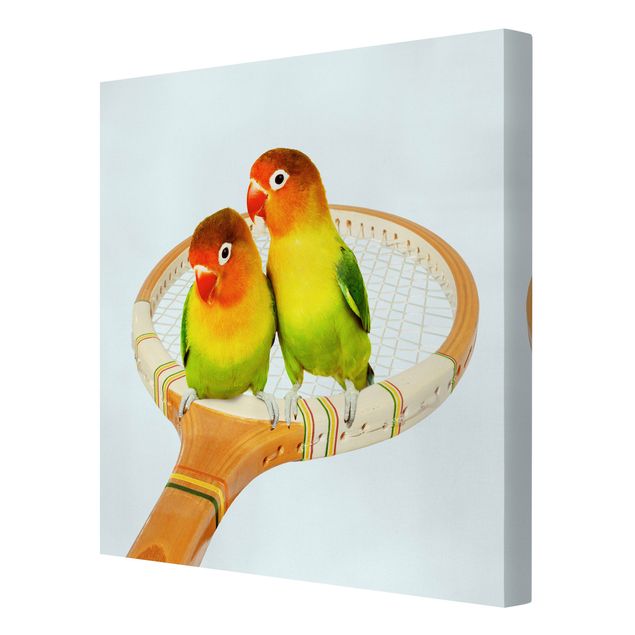 Tableau reproduction Tennis avec Oiseaux