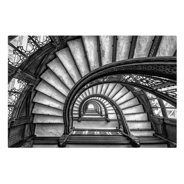 Tableaux noir et blanc Escalier de Chicago
