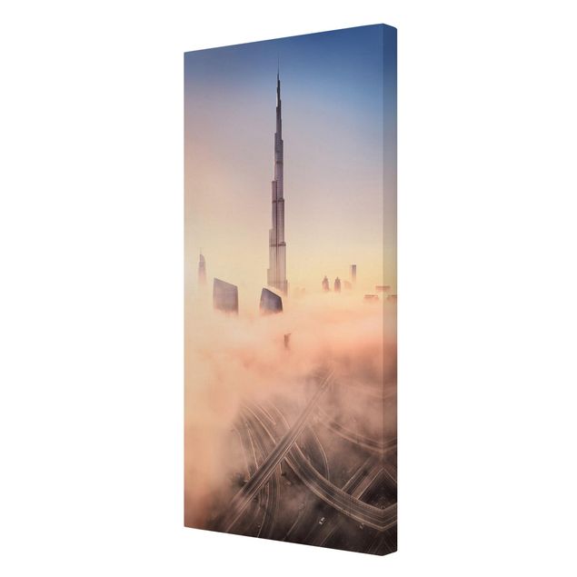 Tableau de ville Silhouette urbaine céleste de Dubaï